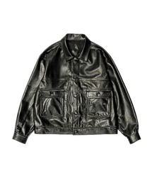 A LEATHER（エーレザー）の「A LEATHER Trucker Jacket (AUJ2662)（その他アウター）」