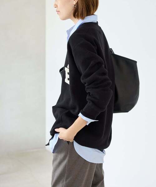 SLOBE IENA(スローブイエナ)の「《WEB限定カラーあり/追加》サガラ刺繍スエットライクニットカーディガン(カーディガン/ボレロ・レディース・ネイビー/ベージュ/ブラック/チャコールグレー・FREE)」の8枚目の写真