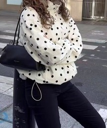 Dot string ribbon Jacket