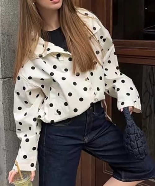 Vipoa(ヴィポア)の「Dot string ribbon Jacket(ナイロンジャケット・レディース・ホワイト/イエロー/ブルー/ピンク/ブラック・FREE)」の7枚目の写真