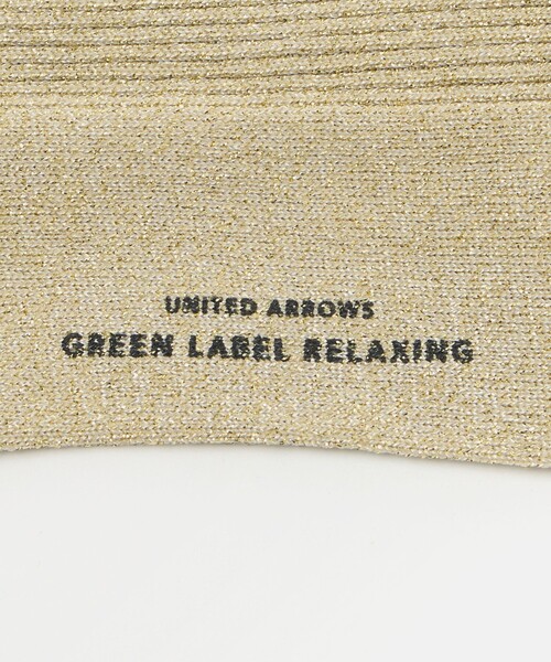 green label relaxing(グリーンレーベルリラクシング)の「ラメ リブソックス(ソックス/靴下・レディース・ダークオレンジ/ゴールド/シルバー・FREE)」の6枚目の写真