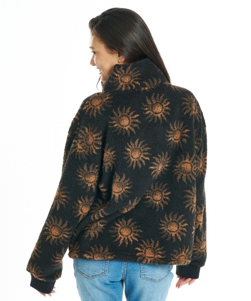 BILLABONG(ビラボン)の「BILLABONG ウィメンズ SHERPA HALF ZIP パーカー 【2026年秋冬モデル】/ビラボンフリースハーフジップパーカー(パーカー・レディース・ブラック系その他/ブルー系その他・MEDIUM)」の5枚目の写真
