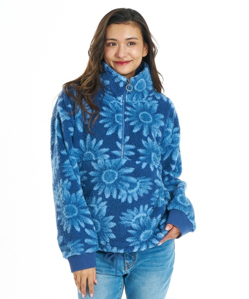 BILLABONG(ビラボン)の「BILLABONG ウィメンズ SHERPA HALF ZIP パーカー 【2026年秋冬モデル】/ビラボンフリースハーフジップパーカー(パーカー・レディース・ブラック系その他/ブルー系その他・MEDIUM)」の6枚目の写真