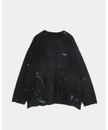 APPLEBUM（アップルバム）の「Paint Cut Off L/S T-shirt（Tシャツ/カットソー）」