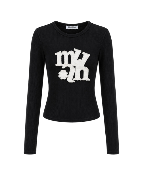 muahmuah（ムーアムーア）の「ヴィンテージアップリケロゴ 長袖Tシャツ [ブラック]（Tシャツ/カットソー・レディース・その他・FREE）」の17枚目の写真