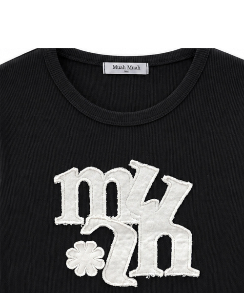muahmuah（ムーアムーア）の「ヴィンテージアップリケロゴ 長袖Tシャツ [ブラック]（Tシャツ/カットソー・レディース・その他・FREE）」の19枚目の写真
