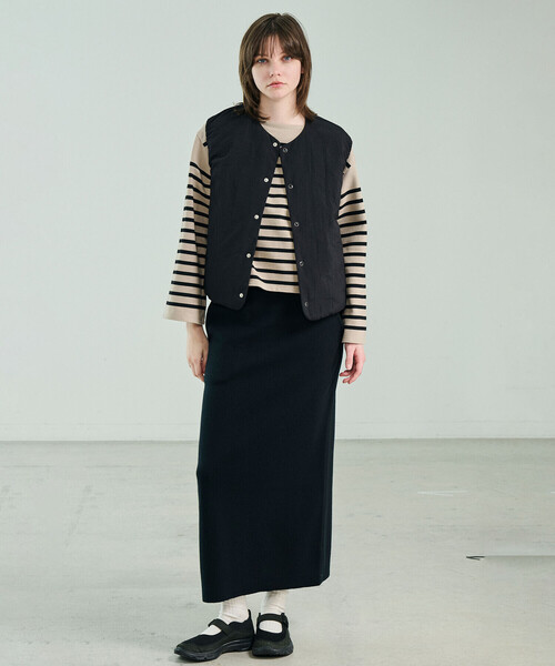 RYE TENDER(ライテンダー)の「RYE TENDER | コットンカシミア セミタイトスカート WOMEN(スカート・レディース・グレー/ブラック/ブラウン・0)」の22枚目の写真