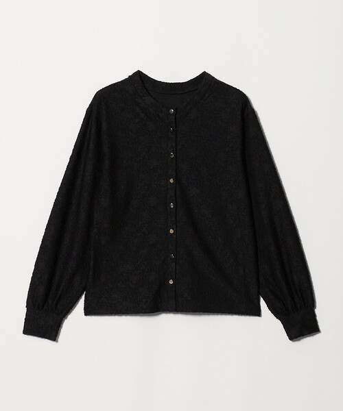 A DAY IN THE LIFE UNITED ARROWS(アデイインザライフユナイテッドアローズ)の「パフジャガード 2WAY カーディガン <A DAY IN THE LIFE>(カーディガン/ボレロ・レディース・オフホワイト/ブラック/コバルトブルー・FREE)」の1枚目の写真