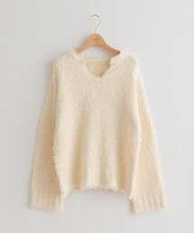 【WEB限定】ループヤーンVネックニット