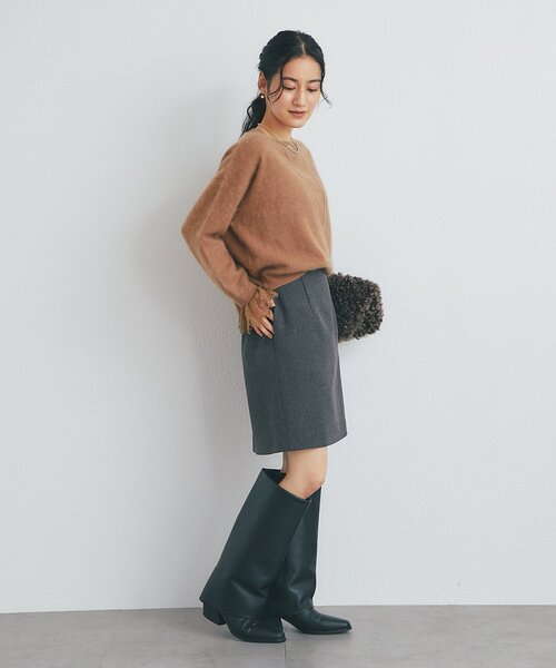 La boutique BonBon(ラブティックボンボン)の「ウールFUR加工袖口レースニット(ニット/セーター・レディース・オフホワイト/ブラウン/ピンク・FREE)」の20枚目の写真