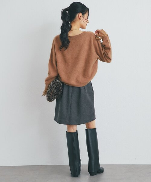 La boutique BonBon(ラブティックボンボン)の「ウールFUR加工袖口レースニット(ニット/セーター・レディース・オフホワイト/ブラウン/ピンク・FREE)」の21枚目の写真