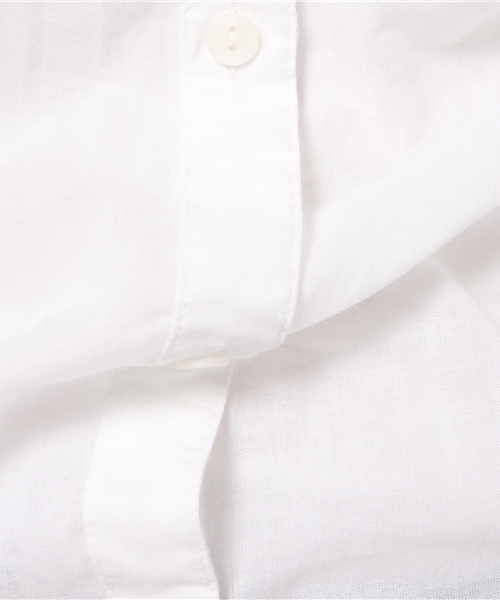 VENCEEXCHANGE（ヴァンスエクスチェンジ）の「シングルガーゼシャツ               （シャツ/ブラウス・レディース・イエロー/オフホワイト/ダークグリーン/ブルー/ネイビー・MEDIUM）」の12枚目の写真