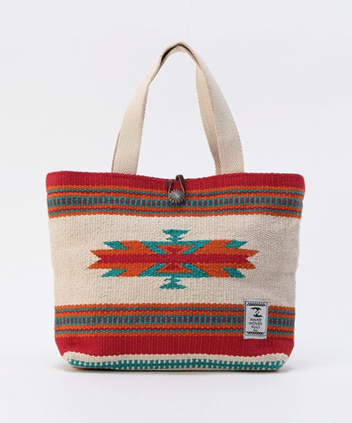 チャイハネ（チャイハネ）の「【チャイハネ】オルテガ柄ミニトートバッグ（トートバッグ・レディース・レッド/グリーン/イエロー/ターコイズブルー/オフホワイト/パープル・FREE）」の7枚目の写真