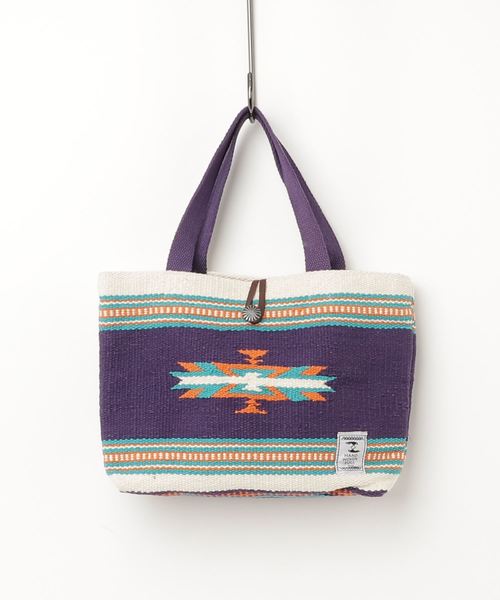 チャイハネ（チャイハネ）の「【チャイハネ】オルテガ柄ミニトートバッグ（トートバッグ・レディース・レッド/グリーン/イエロー/ターコイズブルー/オフホワイト/パープル・FREE）」の4枚目の写真