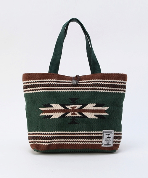 チャイハネ（チャイハネ）の「【チャイハネ】オルテガ柄ミニトートバッグ（トートバッグ・レディース・レッド/グリーン/イエロー/ターコイズブルー/オフホワイト/パープル・FREE）」の3枚目の写真