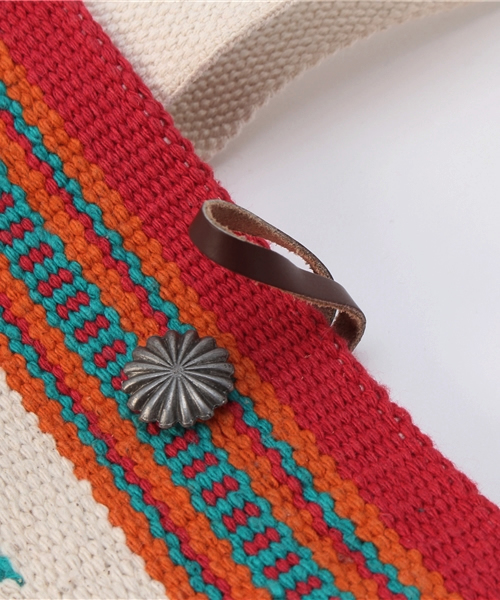 チャイハネ（チャイハネ）の「【チャイハネ】オルテガ柄ミニトートバッグ（トートバッグ・レディース・レッド/グリーン/イエロー/ターコイズブルー/オフホワイト/パープル・FREE）」の13枚目の写真