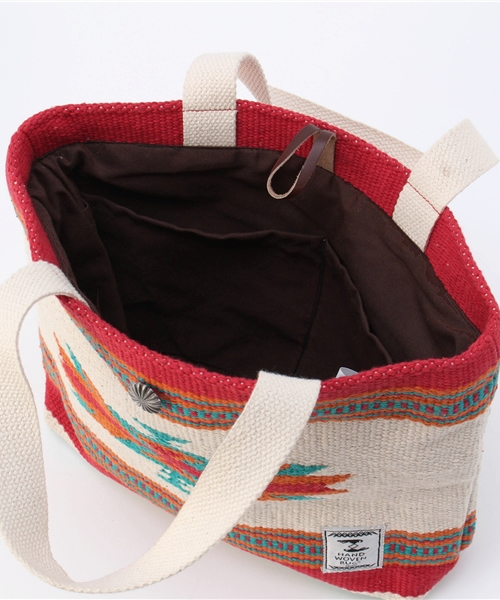 チャイハネ（チャイハネ）の「【チャイハネ】オルテガ柄ミニトートバッグ（トートバッグ・レディース・レッド/グリーン/イエロー/ターコイズブルー/オフホワイト/パープル・FREE）」の14枚目の写真