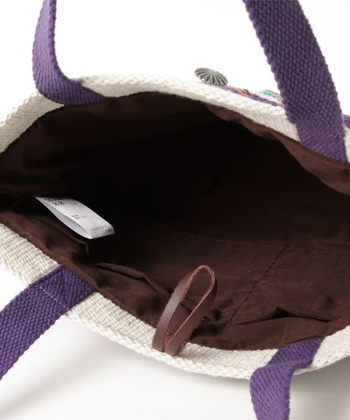 チャイハネ（チャイハネ）の「【チャイハネ】オルテガ柄ミニトートバッグ（トートバッグ・レディース・レッド/グリーン/イエロー/ターコイズブルー/オフホワイト/パープル・FREE）」の10枚目の写真