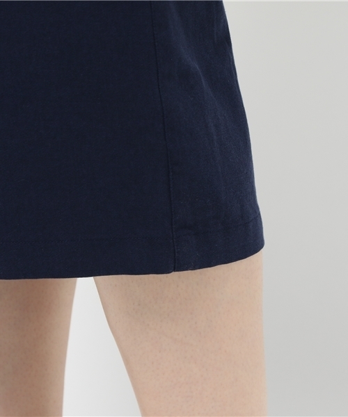 NATURAL BEAUTY BASIC（ナチュラルビューティーベーシック）の「テンセルツイルピナフォーワンピース（ワンピース・レディース・ダークベージュ/ネイビー・SMALL/MEDIUM）」の11枚目の写真