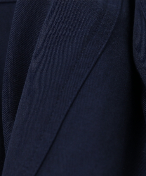 NATURAL BEAUTY BASIC（ナチュラルビューティーベーシック）の「テンセルツイルピナフォーワンピース（ワンピース・レディース・ダークベージュ/ネイビー・SMALL/MEDIUM）」の4枚目の写真