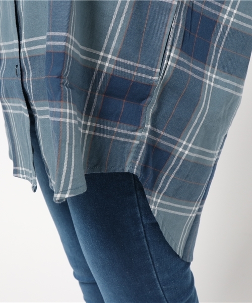 MOUSSY（マウジー）の「OVERSIZE CHECK SHIRT（シャツ/ブラウス・レディース・ブラック系その他/レッド系その他/ブルー系その他・FREE）」の11枚目の写真