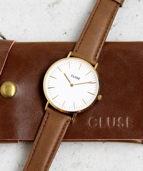 BEAUTY&YOUTH UNITED ARROWS(ビューティーアンドユースユナイテッドアローズ)の「<CLUSE>∴レザー38mmフェイスウォッチ/ゴールドカラー(アナログ腕時計・レディース・ブラック/ライトグレー/ダークブラウン・FREE)」の10枚目の写真