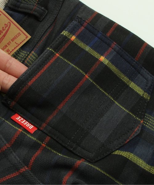 BREEZE（ブリーズ）の「あったか裏シャギーチェックパンツ 10分丈（その他パンツ・キッズ・マスタード/ブラック/レッド・110/130/100/120/80/90/140/95）」の17枚目の写真