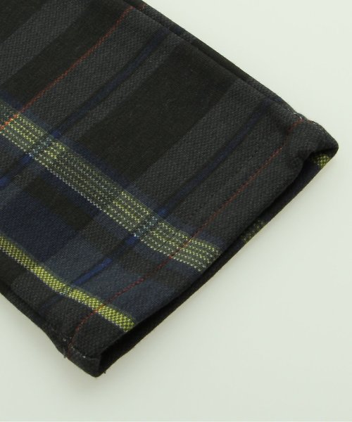 BREEZE（ブリーズ）の「あったか裏シャギーチェックパンツ 10分丈（その他パンツ・キッズ・マスタード/ブラック/レッド・110/130/100/120/80/90/140/95）」の4枚目の写真