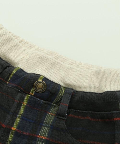 BREEZE（ブリーズ）の「あったか裏シャギーチェックパンツ 10分丈（その他パンツ・キッズ・マスタード/ブラック/レッド・110/130/100/120/80/90/140/95）」の11枚目の写真