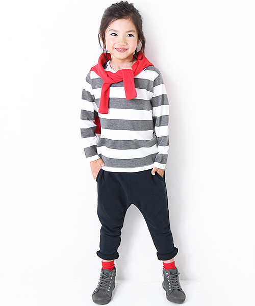 devirock（デビロック）の「【旧モデル】裏毛スウェットサルエルパンツ スウェットパンツ（その他パンツ・キッズ・ネイビー/杢グレー/ブルー/ブラック/ホワイト系その他/カーキ/スモークピンク/カモフラージュ/グレー系その他/ブラック系その他/グリーン系その他・130cm/150cm/160cm/110cm/140cm/120cm/100cm）」の19枚目の写真