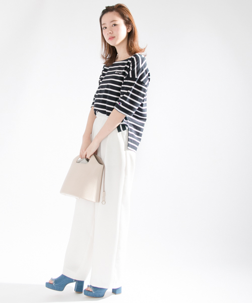 Champion(チャンピオン)の「 UR Champion×URBAN RESEARCH 別注ボーダーカットソー(Tシャツ/カットソー・レディース・ネイビー/ホワイト/ライトグレー・FREE)」の6枚目の写真
