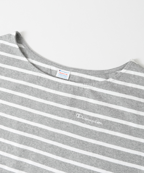 Champion(チャンピオン)の「 UR Champion×URBAN RESEARCH 別注ボーダーカットソー(Tシャツ/カットソー・レディース・ネイビー/ホワイト/ライトグレー・FREE)」の16枚目の写真