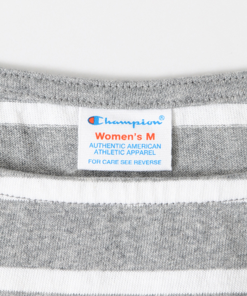 Champion(チャンピオン)の「 UR Champion×URBAN RESEARCH 別注ボーダーカットソー(Tシャツ/カットソー・レディース・ネイビー/ホワイト/ライトグレー・FREE)」の17枚目の写真