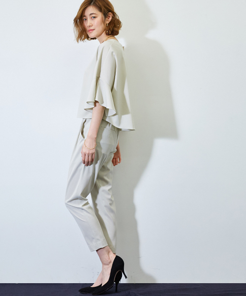 STUDIOUS（ステュディオス）の「ドライタッチアンクルテーパードパンツ（その他パンツ・レディース・ブラック/グレー・0/1）」の12枚目の写真