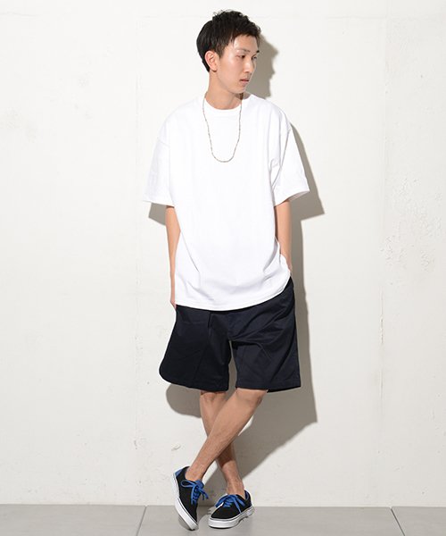 CIAOPANIC（チャオパニック）の「60/2ギャバジンミリタリー2タックワイドショーツ（チノパンツ・メンズ・オフホワイト/ベージュ/ネイビー・LARGE/SMALL/MEDIUM）」の4枚目の写真