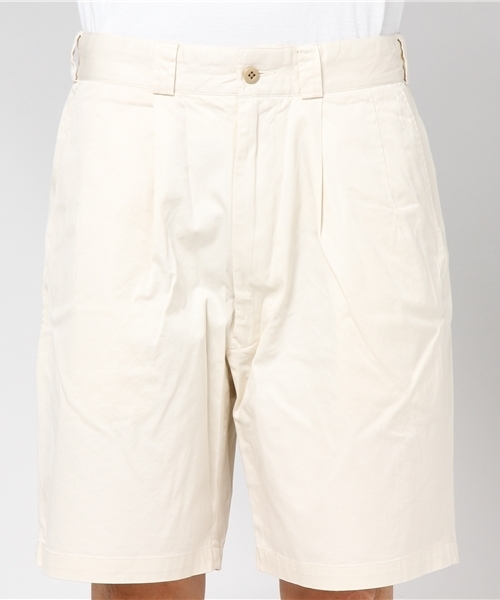 CIAOPANIC（チャオパニック）の「60/2ギャバジンミリタリー2タックワイドショーツ（チノパンツ・メンズ・オフホワイト/ベージュ/ネイビー・LARGE/SMALL/MEDIUM）」の12枚目の写真