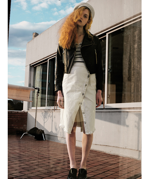 Moussy マウジー の Wrap Button Denim スカート デニムスカート Wear