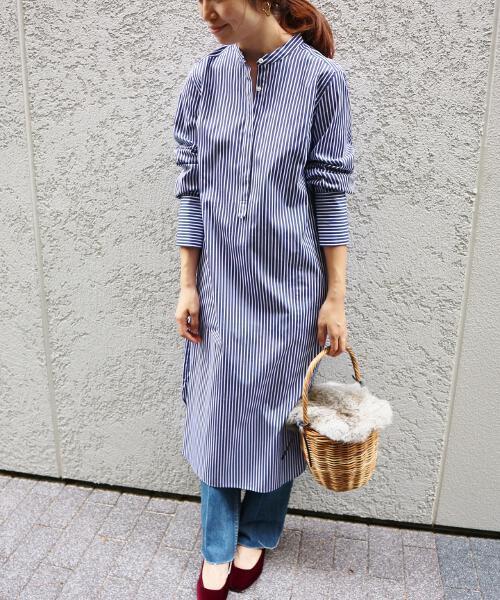 イエナ　スキッパーシャツワンピース　半額以下 IENA（イエナ）の「《予約》スキッパーシャツワンピース