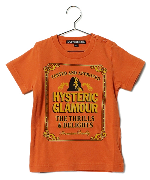 JOEY HYSTERIC（ジョーイヒステリック）の「WINDOW PAINT pt T-SH（Tシャツ/カットソー・キッズ・チャコールグレー/オレンジ/ホワイト・X-SMALL/SMALL/MEDIUM）」の3枚目の写真