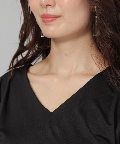 Andemiu(アンデミュウ)の「【WEB限定】カットタックベルトツキワンピース793742(ワンピース・レディース・ブラック/オレンジ/イエロー/グリーン/パープル/ブラウン/カーキ・FREE)」の9枚目の写真