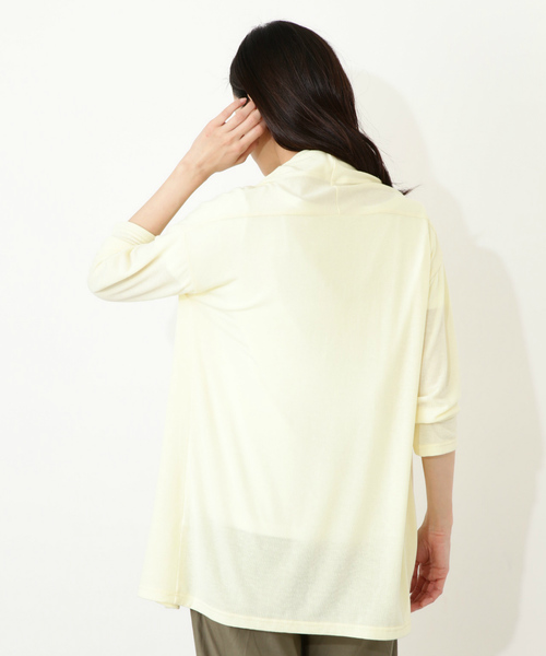 NATURAL BEAUTY BASIC（ナチュラルビューティーベーシック）の「〈UVカット〉カーデソリッド（Tシャツ/カットソー・レディース・イエロー/ネイビー/ベージュ・MEDIUM）」の13枚目の写真