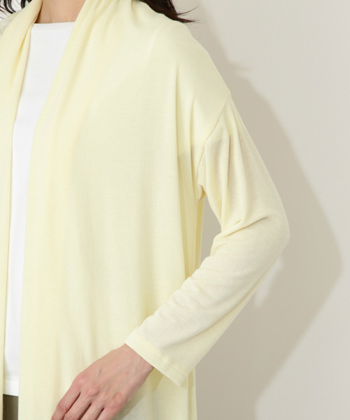 NATURAL BEAUTY BASIC（ナチュラルビューティーベーシック）の「〈UVカット〉カーデソリッド（Tシャツ/カットソー・レディース・イエロー/ネイビー/ベージュ・MEDIUM）」の12枚目の写真