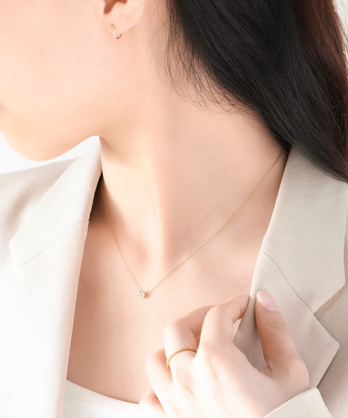 ESTELLE（エステール）の「K18 イエローゴールド ダイヤモンド ネックレス ESTELLE/エステール WEB限定（ネックレス・レディース・イエローゴールド・40cm）」の14枚目の写真