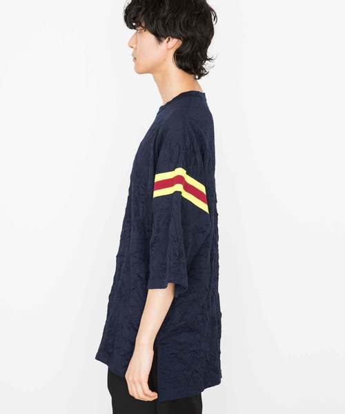 Name.(ネーム)の「【Name.】フットボールハーフスリーブTシャ / U-18SS-007NMC(Tシャツ/カットソー・メンズ・ネイビー/バーガンディー・1/0)」の6枚目の写真