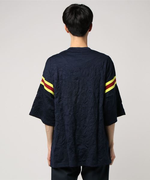 Name.(ネーム)の「【Name.】フットボールハーフスリーブTシャ / U-18SS-007NMC(Tシャツ/カットソー・メンズ・ネイビー/バーガンディー・1/0)」の3枚目の写真