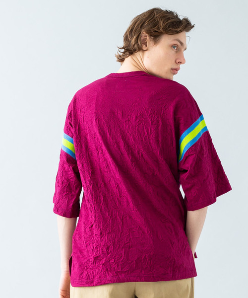 Name.(ネーム)の「【Name.】フットボールハーフスリーブTシャ / U-18SS-007NMC(Tシャツ/カットソー・メンズ・ネイビー/バーガンディー・1/0)」の10枚目の写真