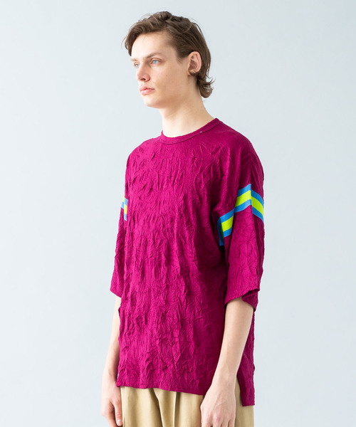 Name.(ネーム)の「【Name.】フットボールハーフスリーブTシャ / U-18SS-007NMC(Tシャツ/カットソー・メンズ・ネイビー/バーガンディー・1/0)」の13枚目の写真