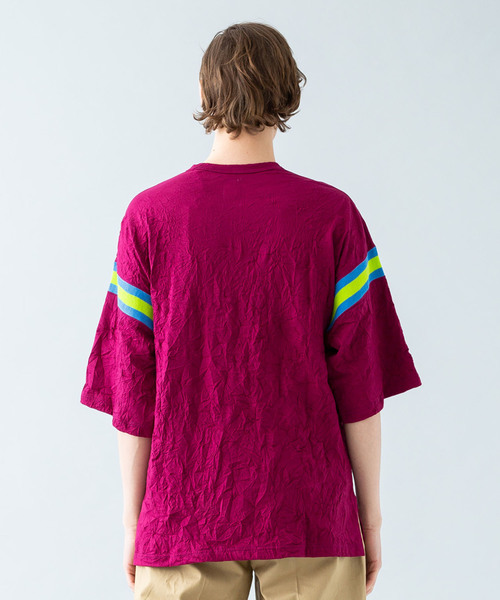 Name.(ネーム)の「【Name.】フットボールハーフスリーブTシャ / U-18SS-007NMC(Tシャツ/カットソー・メンズ・ネイビー/バーガンディー・1/0)」の14枚目の写真