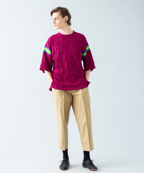 Name.(ネーム)の「【Name.】フットボールハーフスリーブTシャ / U-18SS-007NMC(Tシャツ/カットソー・メンズ・ネイビー/バーガンディー・1/0)」の15枚目の写真