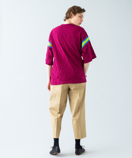 Name.(ネーム)の「【Name.】フットボールハーフスリーブTシャ / U-18SS-007NMC(Tシャツ/カットソー・メンズ・ネイビー/バーガンディー・1/0)」の16枚目の写真